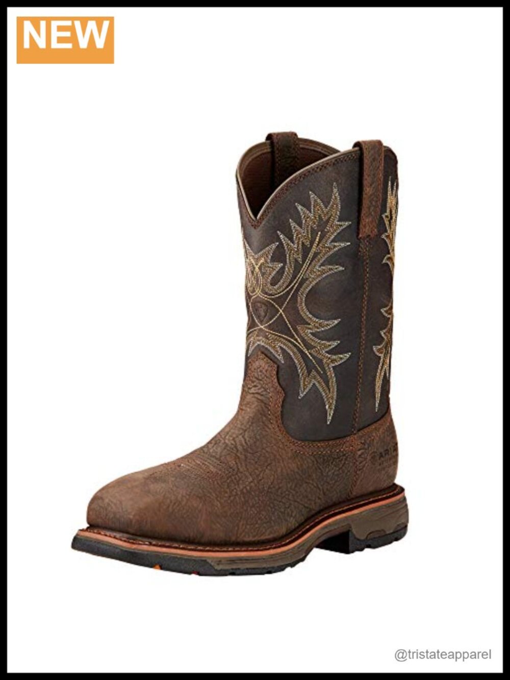 Men's Waterproof Leather Composite Toe Work Boot Square Toe